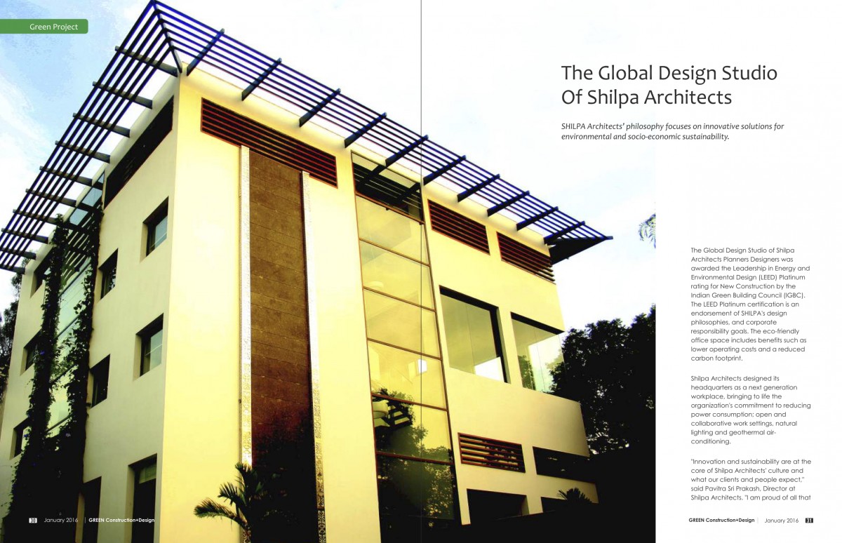 Green Construction and Design Magazine Shilpa Architects Studio