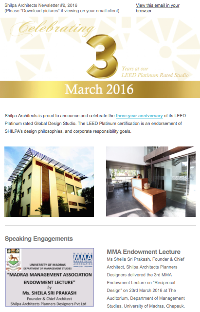 01 Shilpa Architects Newsletter #2, 2016