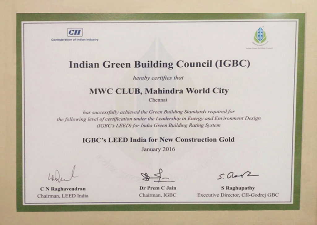 MWC Club - Gold certificate