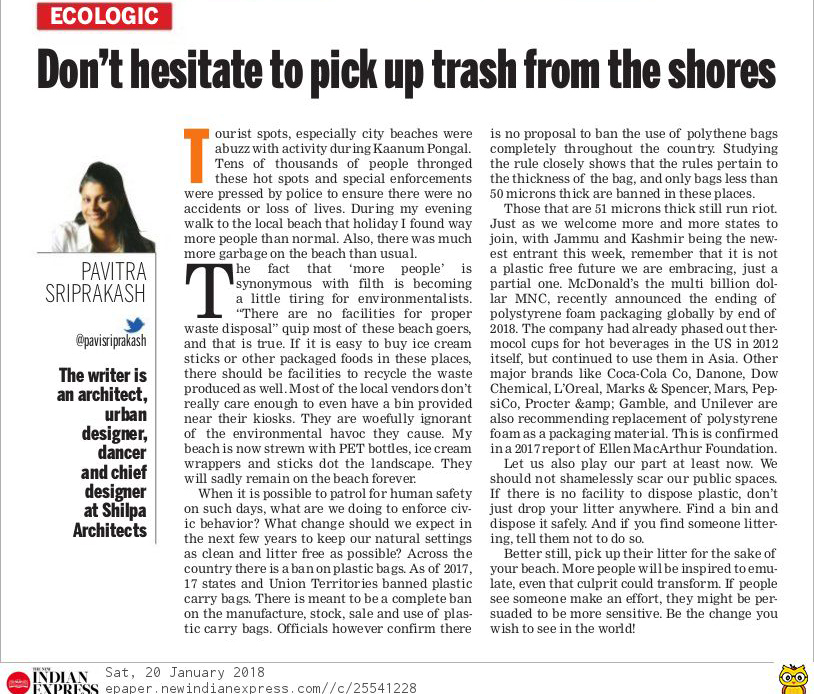 Ecologic article on importance of picking up trash